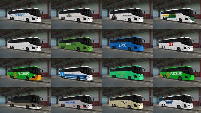  MohSkinner I Pack Skins v1.9 for bus Scania Touring I ETS2 [1.43]