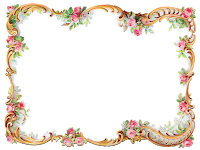 frame border design image rose flower printable clipart scrapbooking