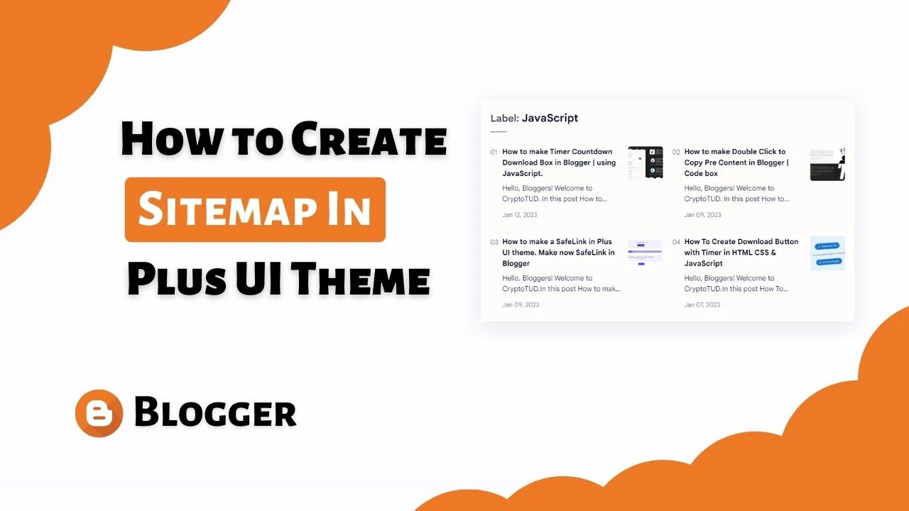 How to Create Amazing Sitemap Page in Blogger | Plus UI v2.6.2