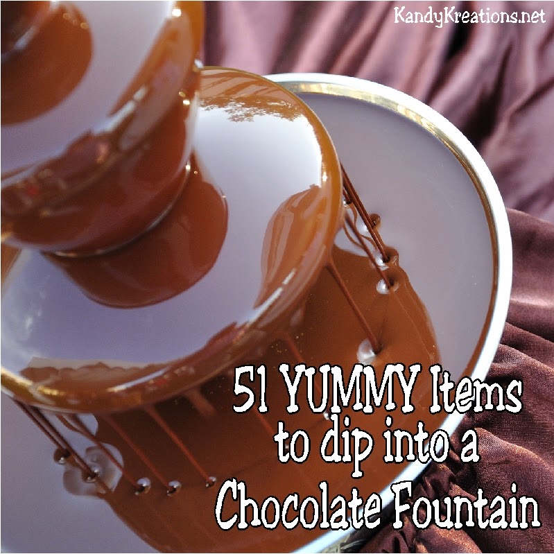 51 Yummy Items to dip into a Chocolate Fountain