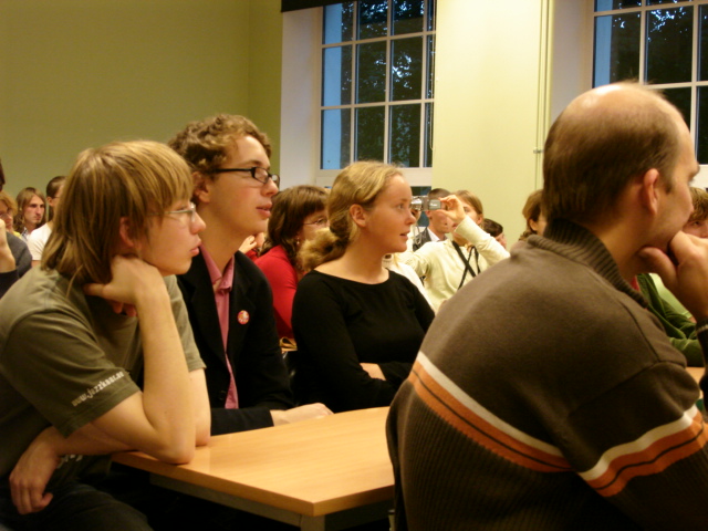 Attentive audience hear Lecture by Sankarshan Das, Tartu, Estonia