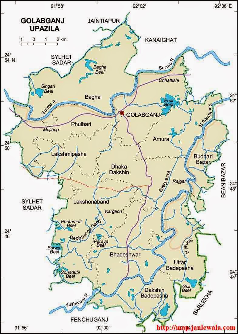 golabganj upazila map of bangladesh