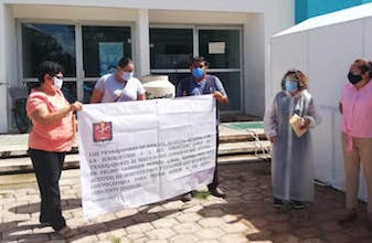 Segunda manifestación consecutiva en Hospital General de FCP, piden renovación de dirigencia sindical