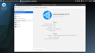 Screenshot of Ubuntu Studio 20.10