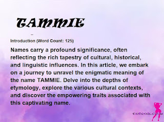 meaning of the name "TAMMIE"