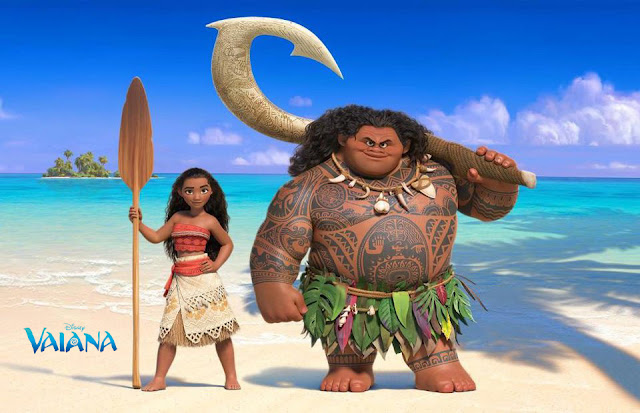 Maui y Vaiana de la película Vaiana de Disney
