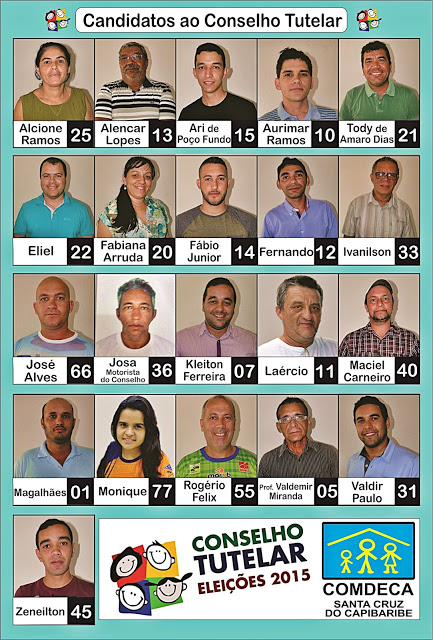 Conheça os candidatos a Conselheiro Tutelar em Santa Cruz do Capibaribe nas eleições 2015