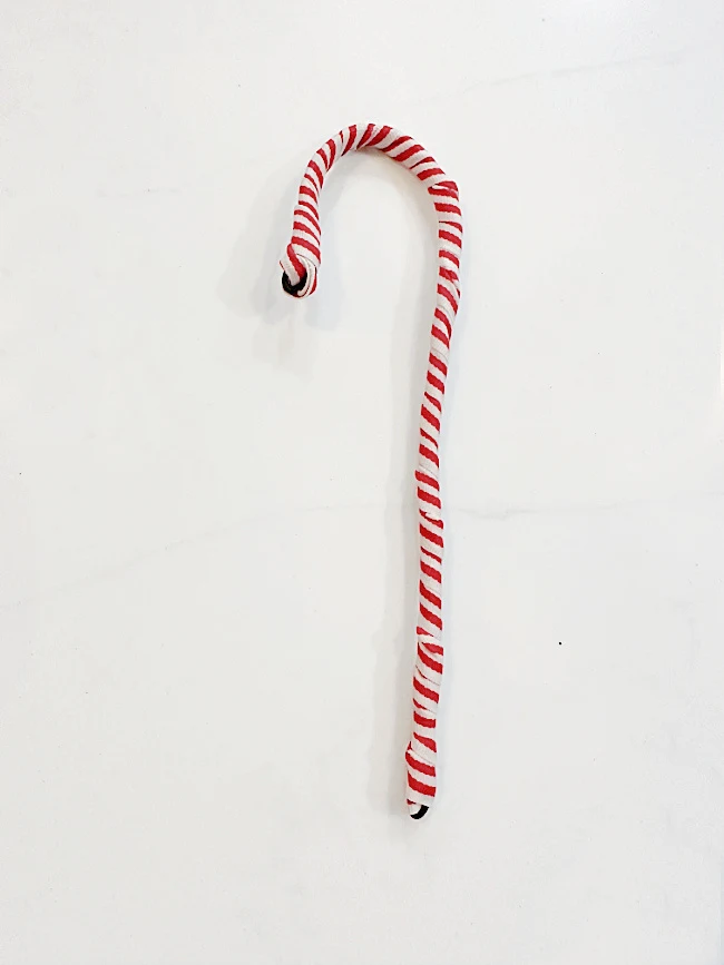 ribbon wrapped candy cane