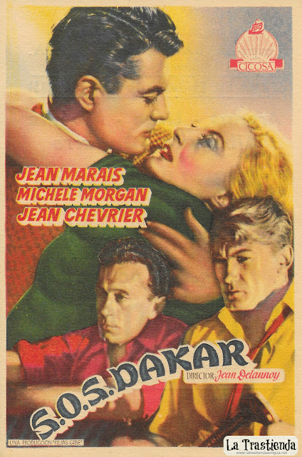 S.O.S. Dakar - Programa de Mano - Jean Marais - Michele Morgan