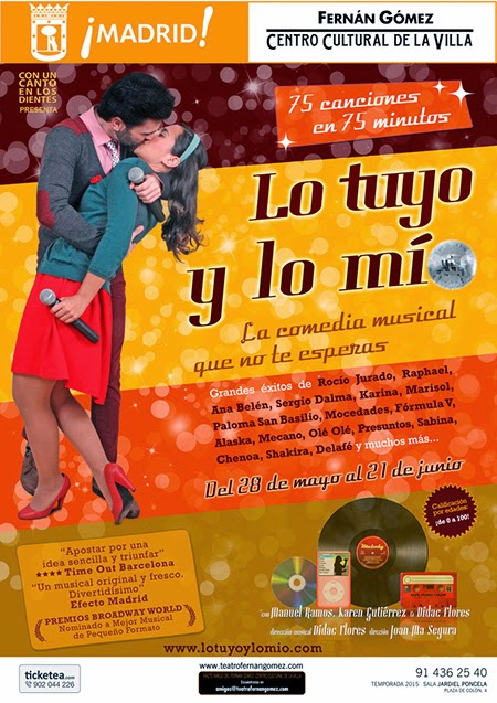 'Lo tuyo y lo mío. 75 canciones en 75 minutos' en el Fernán Gómez a partir del 28 de mayo