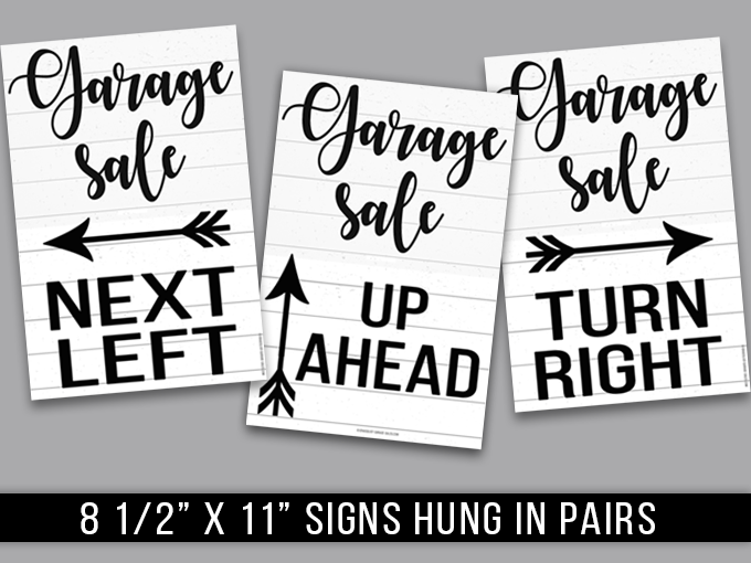 Save Time & Money with FREE Farmhouse Printable Garage Sale Signs