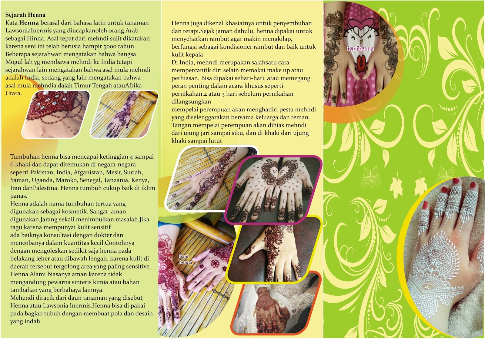  Desain  Brosur Henna  Blog desain  Bangjay