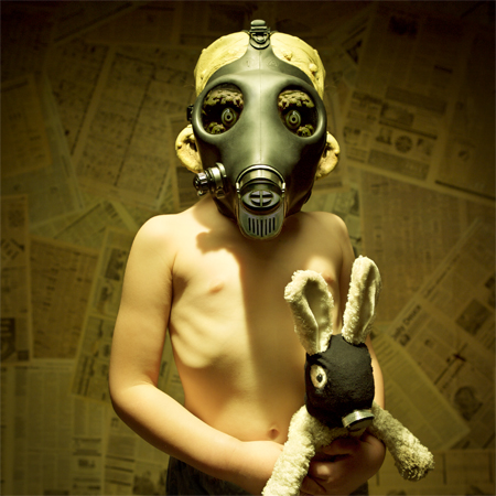 gas mask wallpaper. gas mask, not worn by