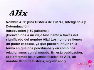significado del nombre Alix