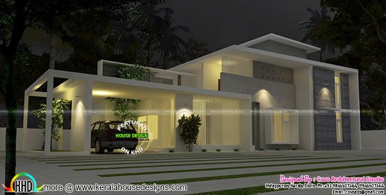 4 bedroom true flat roof contemporary house