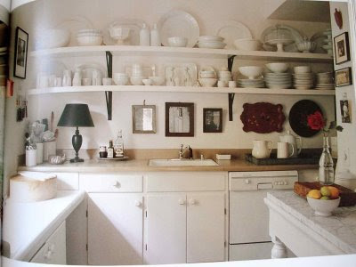 Yellow Kitchen Appliances on Kitchen Shelves And Books With Horses And Yellow Covers