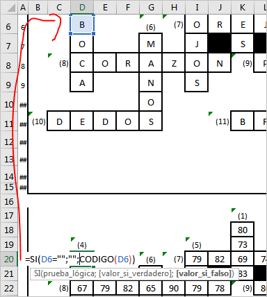 Como HACER un CRUCIGRAMA en excel