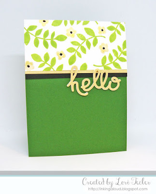 Hello card-designed by Lori Tecler/Inking Aloud-stamps and dies from Paper Smooches