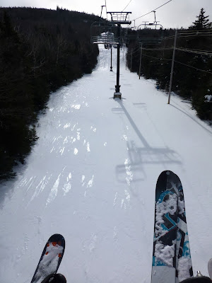 The shine tells you everything you need to know about ungroomed, natural snow surfaces right now.

The Saratoga Skier and Hiker, first-hand accounts of adventures in the Adirondacks and beyond, and Gore Mountain ski blog.