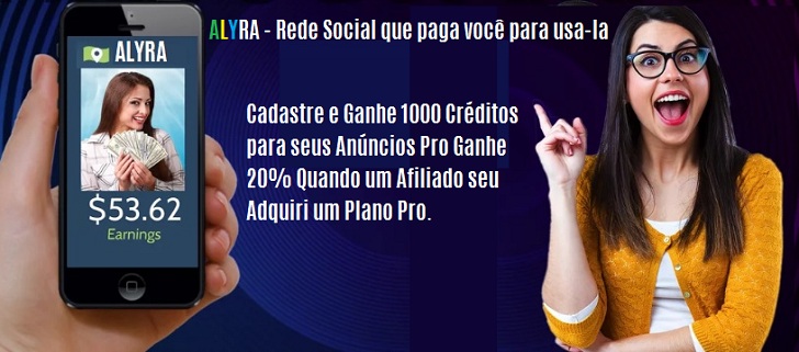 Alyra Rede Social que paga você para usa-la