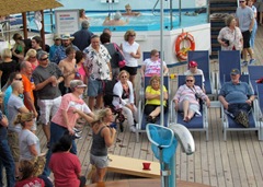 Diane Playing Bean Bag Toss