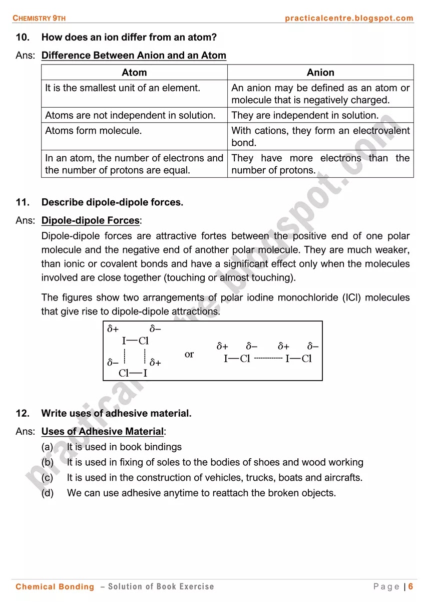 chemical-bonding-solution-of-text-book-exercise-6