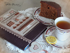Helen Fir-tree вышивка блокнота embroidery notepad Chocolate cake sampler