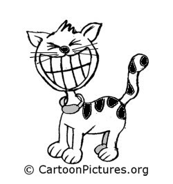 cartoon cat smile