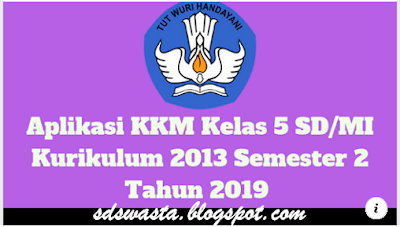 Aplikasi KKM Kelas 4 SD/MI Kurikulum 2013 Semester 2 Tahun 2019 - SD SWASTA