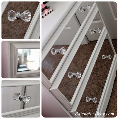 DIY mirror front nightstand