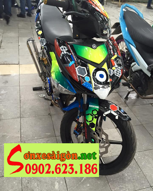 Sơn tem đấu xe Exciter 150 phong cách trẻ trung