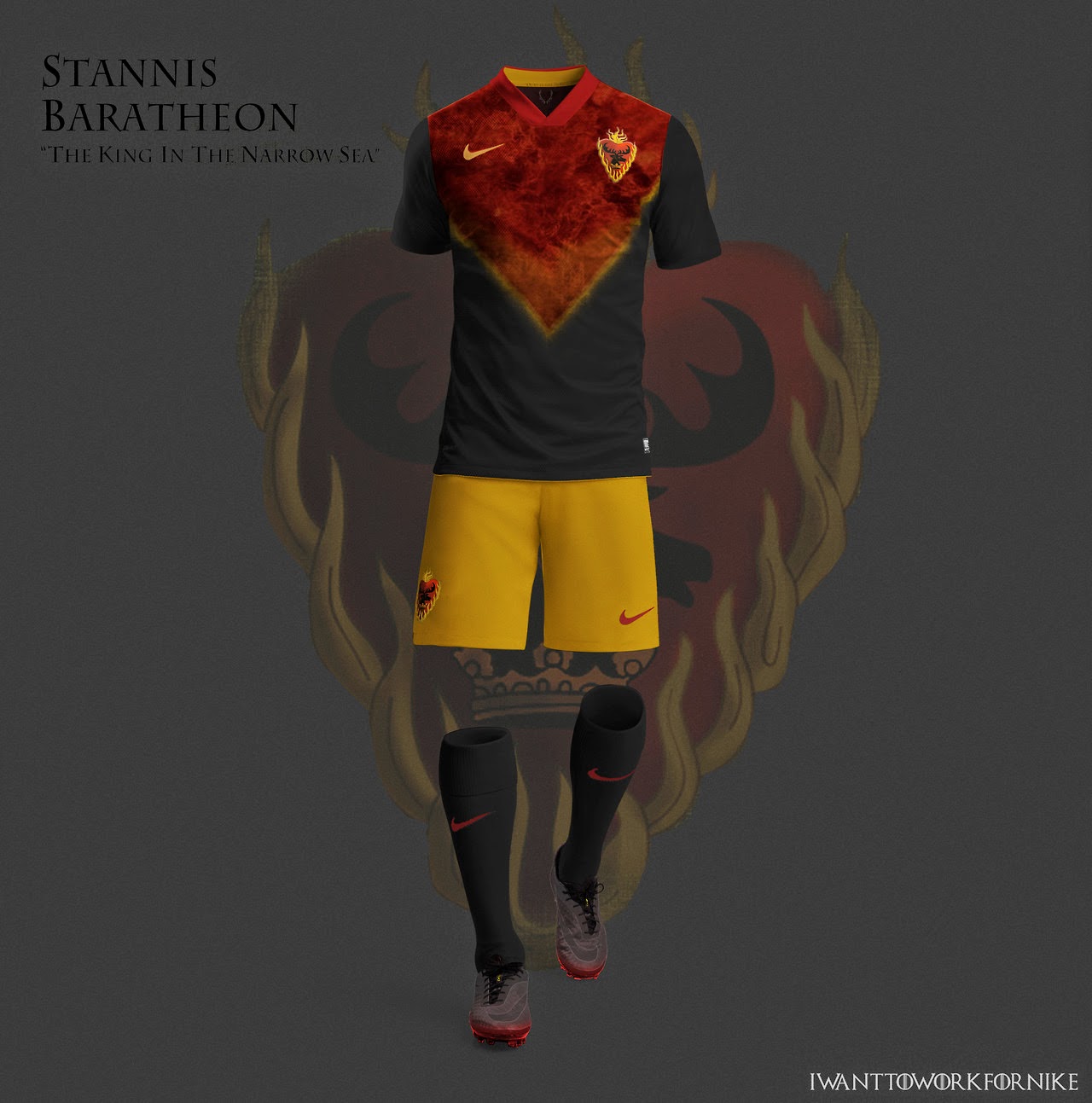 I WANT TO WORK FOR NIKE - Game Of Thrones House Themed World Cup Kits