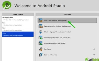 Start a new Android Studio Project