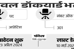 नेवल डॉकयार्ड में 301 पदों पर भर्ती, 10वीं पास को मौका (Recruitment for 301 posts in Naval Dockyard, opportunity for 10th pass)