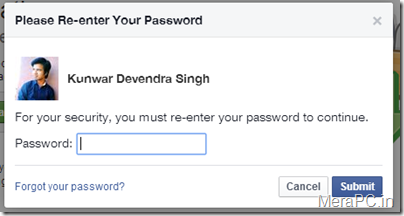 retype your password