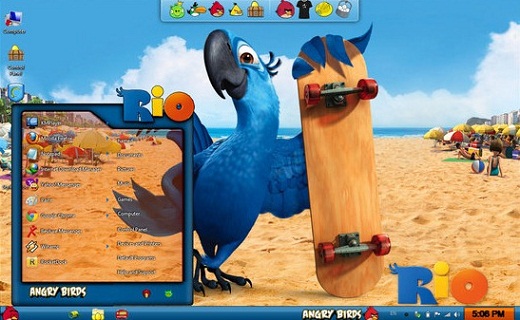 Angry birds theme for Windows 71 Angry Birds Skin Pack Untuk Windows 7