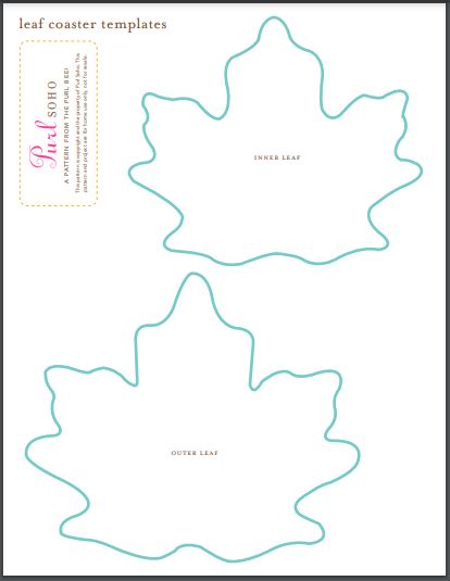 Purl Soho leaf templates