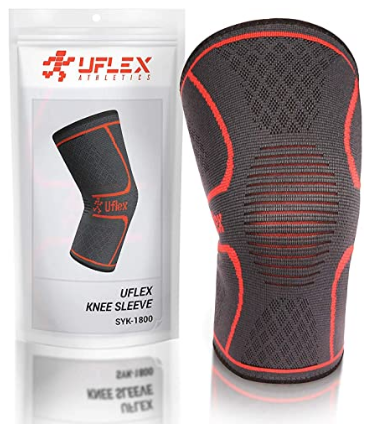 POWERLIX Knee Compression Sleeve - Best Knee Brace for Men & Women – Knee Support for Running, Basketball, Football, Volleyball, Weightlifting, Gym, Workout, Sports – PLEASE CHECK SIZING CHART