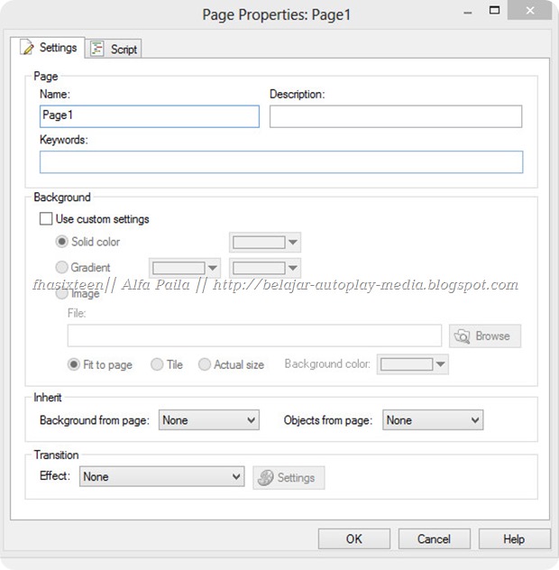 page properties