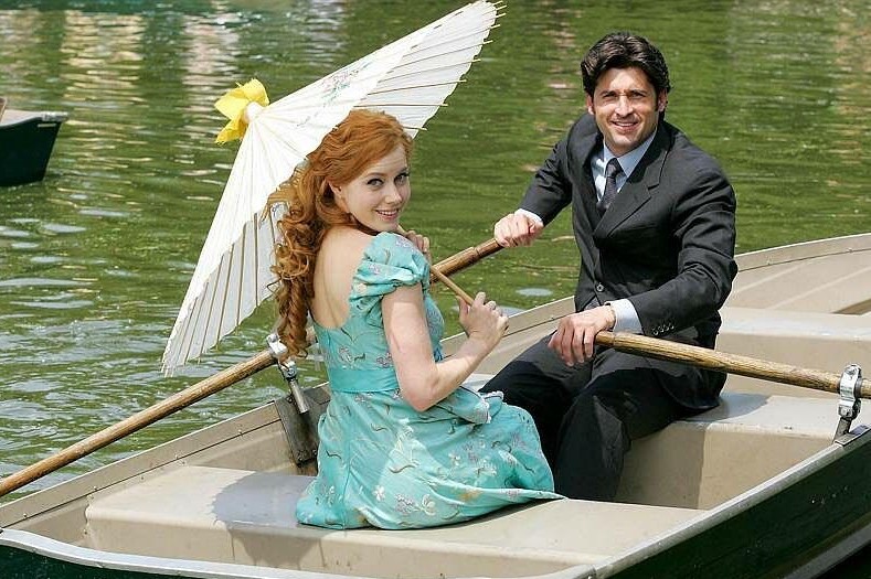 enchanted giselle wedding dress. Robert takes Giselle outside