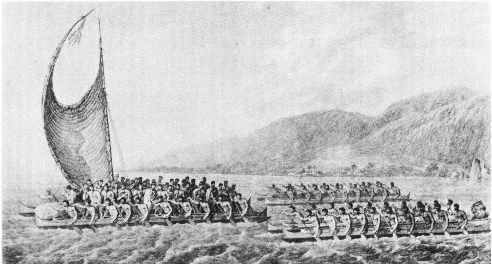 Ancient Hawaiian Canoes Indigenous boats: hawaiian double canoes