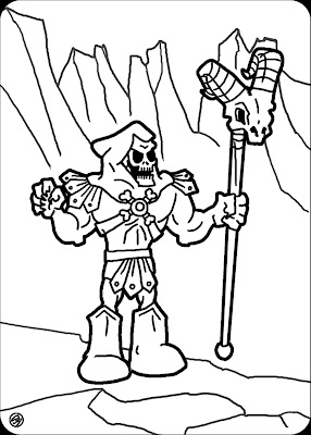 Young Designs Blog: Skeletor (Coloring Book)