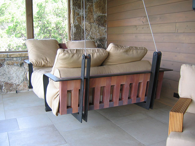 wooden porch swing plans