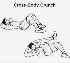 Cross body crunch