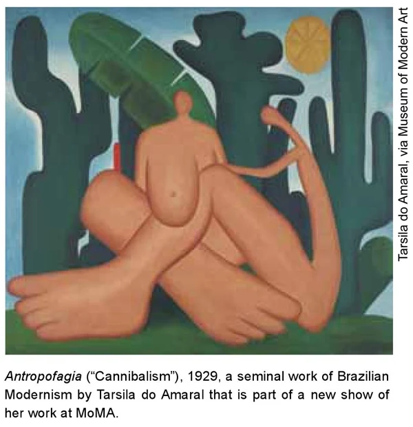 Antropofagia (“Cannibalism”), 1929, a seminal work of Brazilian Modernism by Tarsila do Amaral that is part of a new show of her work at MoMA.