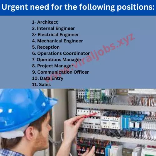 Urgent need for the following positions: