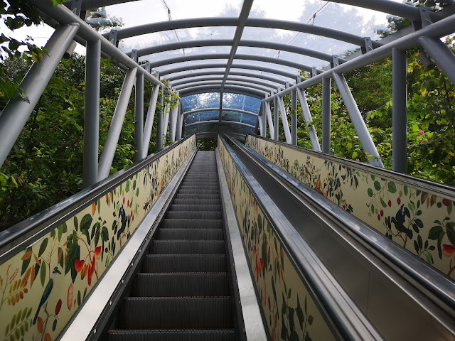 Escalator to Farquar Garden - Fort Canning Park