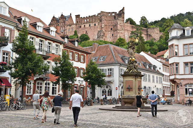 Parte do Schloß Heidelberg visto do centro histórico