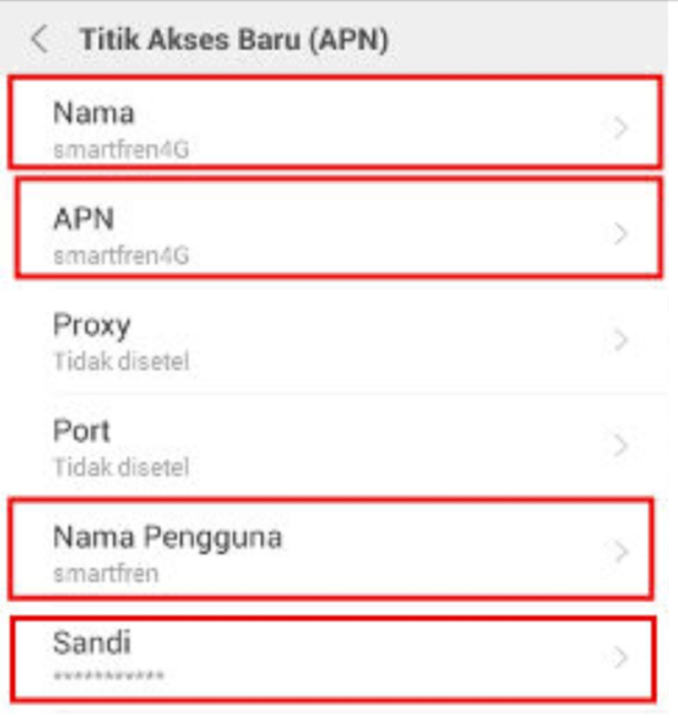 Cara Setting Apn Untuk Kartu Smartfren 4g Lte Android Gsm Terminal Android