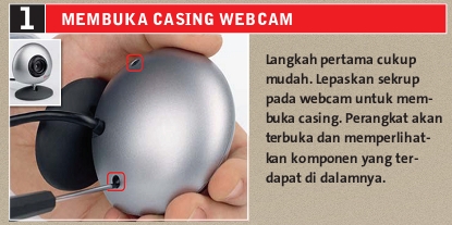 Membuka Casing Webcam